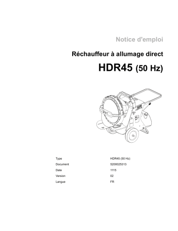 Wacker Neuson HDR45 Direct Fired Air Heater Manuel utilisateur | Fixfr