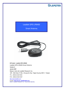 Leadtek LR 9450(USB) GPS Product Manuel utilisateur