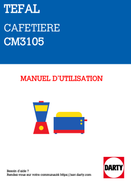 Tefal CM310511 Manuel utilisateur