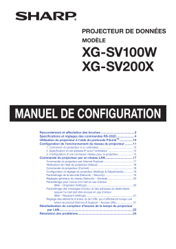 Sharp XG-SV200X Manuel utilisateur