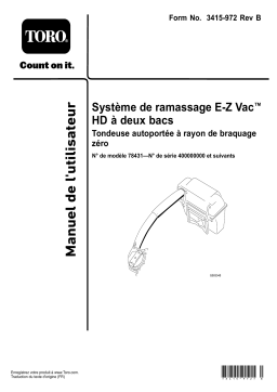 Toro E-Z Vac HD Twin Bagger, Zero Turn Radius Riding Mower Attachment Manuel utilisateur