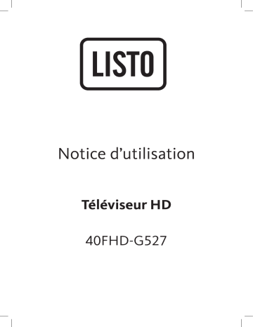 Manuel du propriétaire | Listo 40FHD-2T-527 Manuel utilisateur | Fixfr