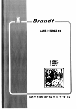 Brandt G5425 Manuel utilisateur