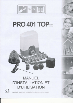 SCS PRO 401 TOP Manuel utilisateur