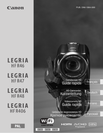 LEGRIA HF R406 | LEGRIA HF R48 | LEGRIA HF R47 | Mode d'emploi | Canon LEGRIA HF R46 Manuel utilisateur | Fixfr