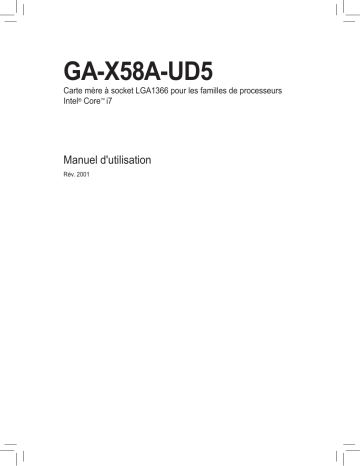 Manuel du propriétaire | Gigabyte GA-X58A-UD5 Manuel utilisateur | Fixfr