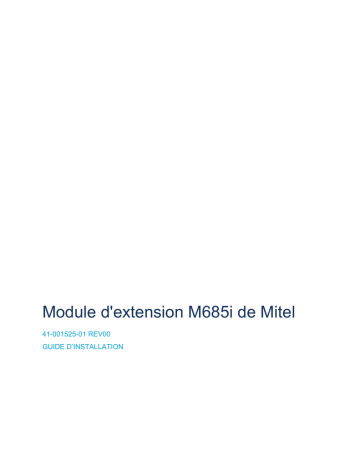 Mitel M685 Expansion Module Guide d'installation | Fixfr