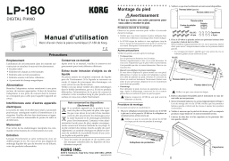 Korg LP-180 Manuel du propriétaire