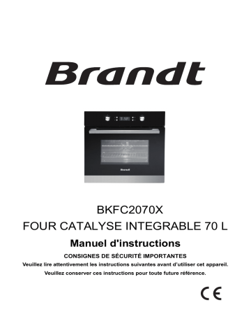 Manuel du propriétaire | Brandt BKFC2070X Manuel utilisateur | Fixfr