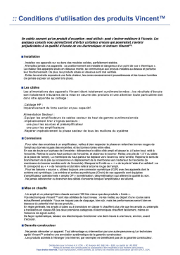 VINCENT SV-226MK Manuel utilisateur