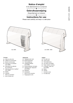 CALOR CHAUFFAGE VECTISSIMO 6895 Manuel utilisateur