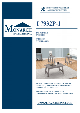 Monarch Specialties I 7932P TABLE SET Manuel utilisateur