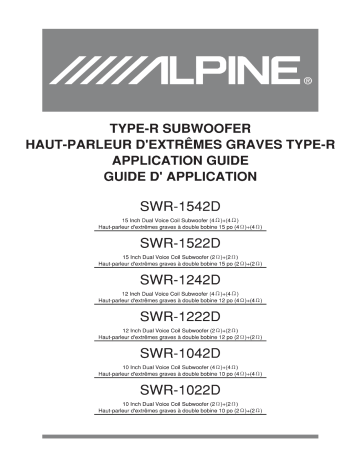 Manuel du propriétaire | Alpine SWR-1222D Manuel utilisateur | Fixfr