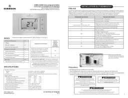 Emerson Digital Non-Programmable Thermostat Guide d'installation