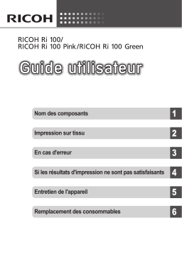 Ricoh Ri 100 Manuel utilisateur