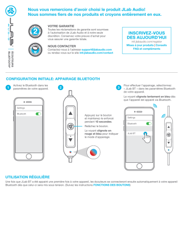 JBuds Pro | Jlab Audio Metal Manuel du propriétaire | Fixfr