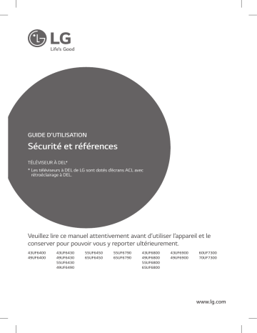 60UF7300 | LG 70UF7300 Manuel du propriétaire | Fixfr