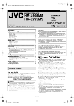 JVC HR-J295MS Manuel utilisateur