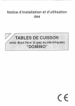 Tables de cuisson : Notice, IA Chat et PDF