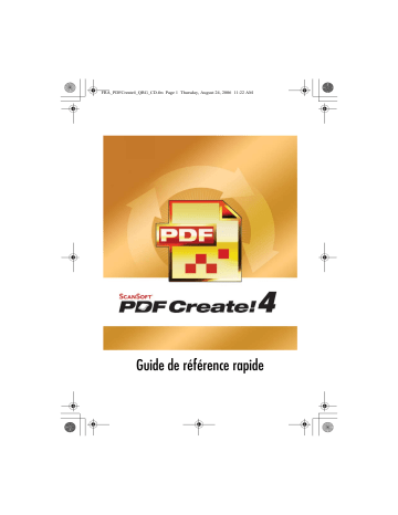 Nuance PDF Create 4 Mode d'emploi | Fixfr