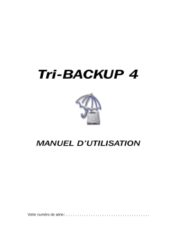 Tri-Edre Tri-Backup 4 Manuel utilisateur