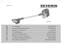 SEVERIN HV 7160 2-in-1 cordless handheld and upright vacuum cleaner Manuel utilisateur