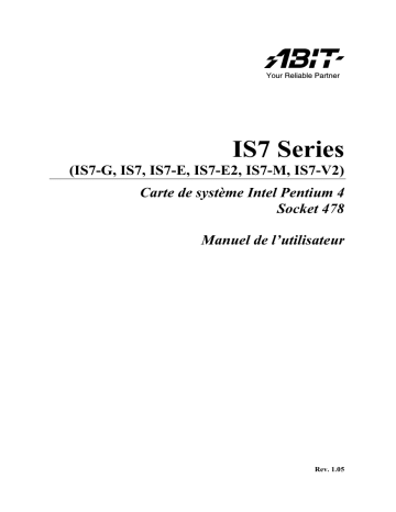 Manuel du propriétaire | Abit IS7 Manuel utilisateur | Fixfr