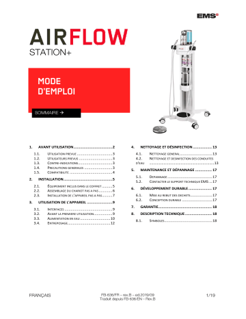 Mode d'emploi | EMS AIRFLOW Station+ Manuel utilisateur | Fixfr