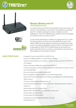 Trendnet RB-TEW-652BRP N300 Wireless Home Router Fiche technique