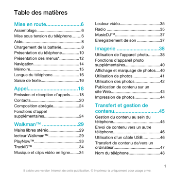 Mode d'emploi | Sony W508 Walkman Manuel utilisateur | Fixfr