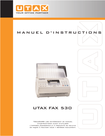 Mode d'emploi | Utax FAX 530 Fax System Manuel utilisateur | Fixfr