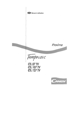 Candy CTL 107 TV Manuel utilisateur