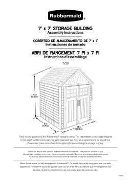 Rubbermaid 7 ft. x 7 ft. Big Max Storage Shed with Basket Weave Bench Guide d'installation