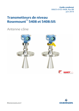 Rosemount 5408 et 5408:SIS Transmetteurs de niveau Antenne cône Manuel utilisateur