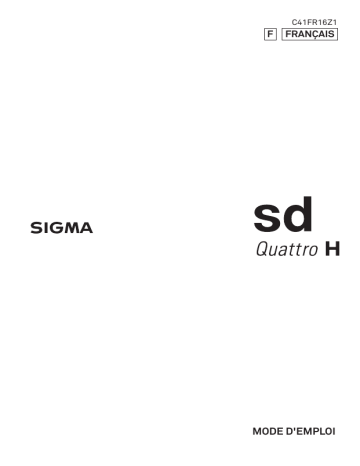 Mode d'emploi | Sigma SD Quattro H Manuel utilisateur | Fixfr