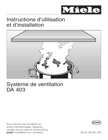 Manuel du propriétaire | Miele DA 403 Manuel utilisateur | Fixfr