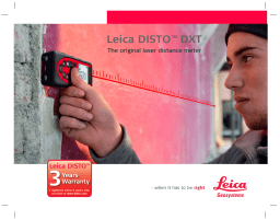 Leica DISTO DXT Manuel utilisateur
