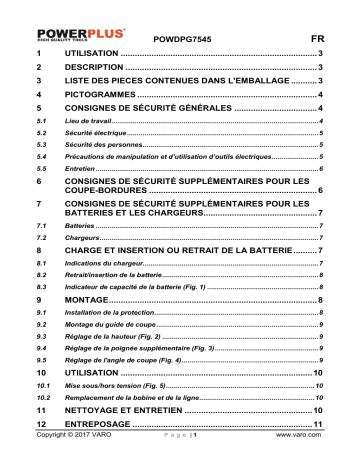 Manuel du propriétaire | Powerplus POWDPG7545 Manuel utilisateur | Fixfr