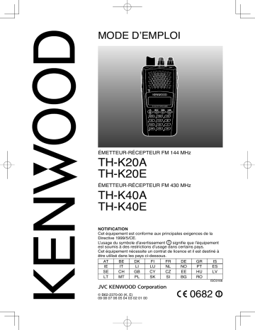 Manuel du propriétaire | Kenwood TH-K40A Manuel utilisateur | Fixfr