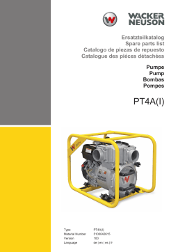 Wacker Neuson PT4A(I) Self Priming Trash Pump Manuel utilisateur