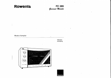 Manuel du propriétaire | Rowenta FC 285 Manuel utilisateur | Fixfr