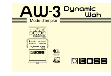 Manuel du propriétaire | Boss AW-3 Manuel utilisateur | Fixfr