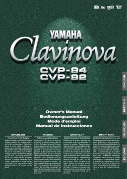 Yamaha CVP-94-CVP-92 Manuel utilisateur