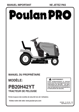 Poulan PRO PB20H42YT Manuel utilisateur