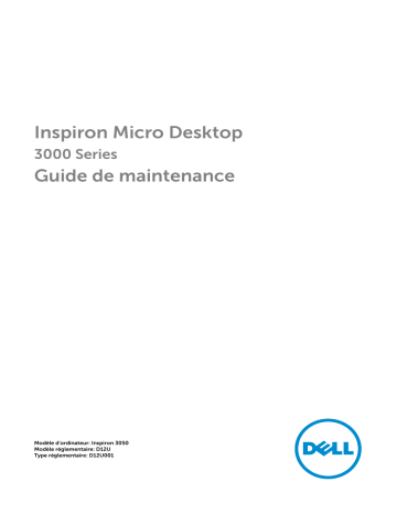 Dell Inspiron 3050 desktop Manuel utilisateur | Fixfr