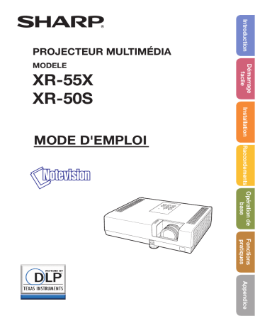 Manuel du propriétaire | Sharp XR-55X Manuel utilisateur | Fixfr