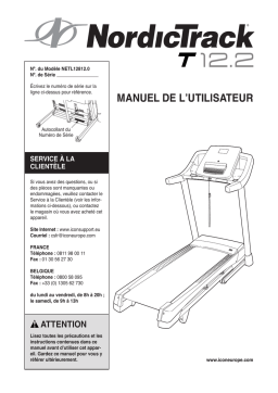 NordicTrack T 12.2 Treadmill Manuel utilisateur