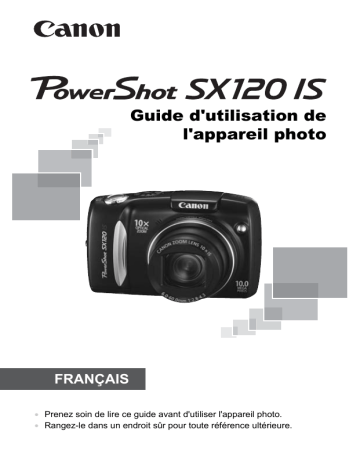 Mode d'emploi | Canon Powershot SX120 IS Manuel utilisateur | Fixfr