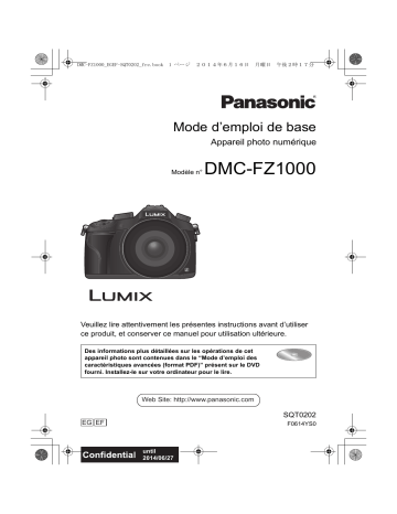 Manuel du propriétaire | Panasonic LUMIX DMC-FZ1000 Manuel utilisateur | Fixfr