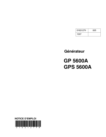 GP5600A | Wacker Neuson GPS5600A Portable Generator Manuel utilisateur | Fixfr